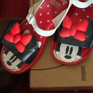 Melissa Kids Red Minnie Mouse Sandals